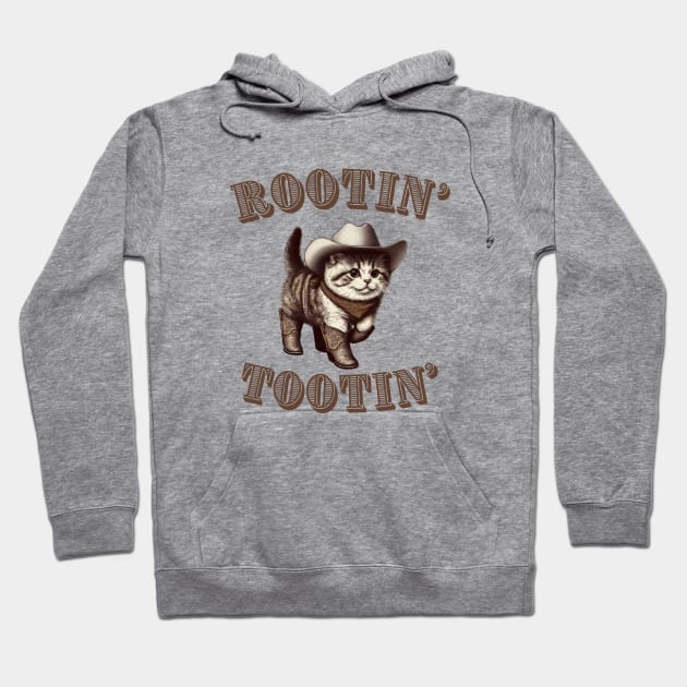 Rootin' Tootin' Cowboy Cat Hoodie by Curious Sausage